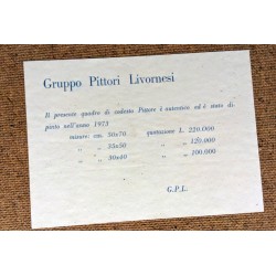Olio su Tela - Lanini 1973 - Gruppo Pittori Livornesi